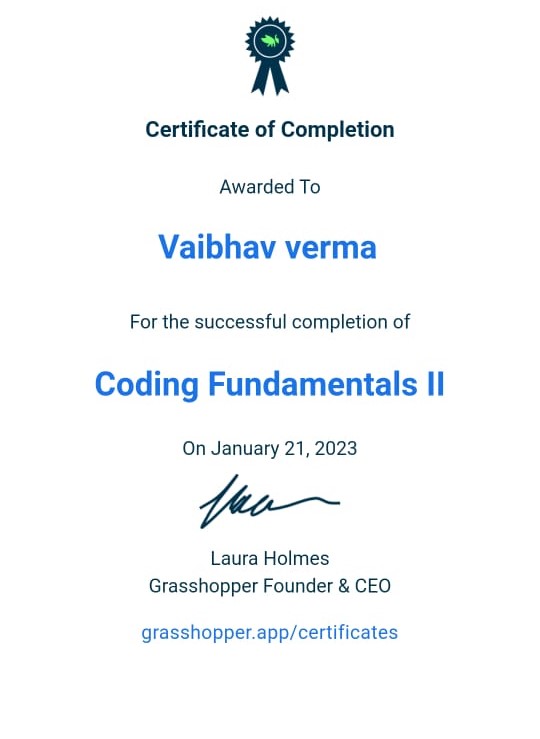 Coding Fundamentals II